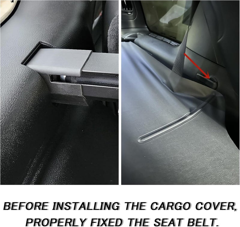 Sze Cargo Cover for Jeep Grand Cherokee L 2021-2024 2025 (3 Row,WL) Accessories Retractable Trunk Cover Black Rear Trunk Security Cover Shielding Shade Waterproof-New Upgrade - Image 3